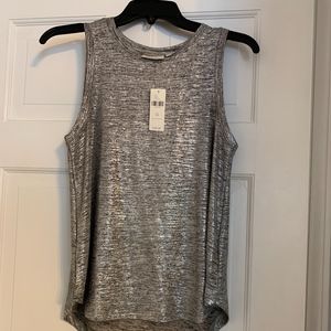 Anthropologie - Deletta Shine Crew Neck Tank Top